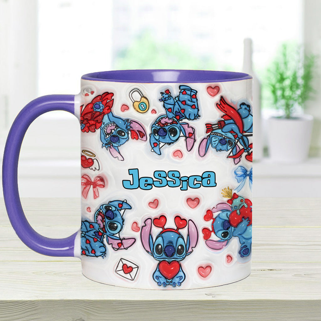 Happy Valentine - Personalized Ohana Accent Mug
