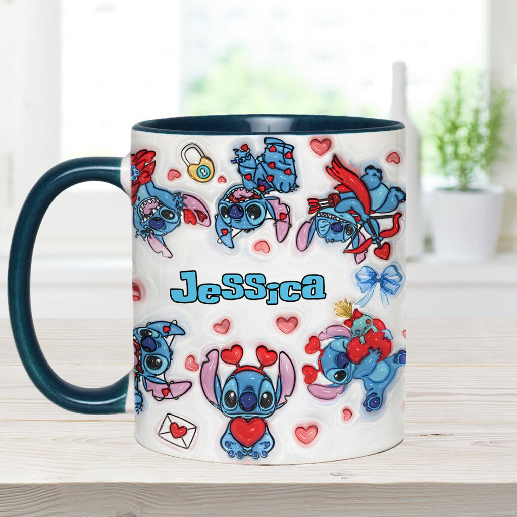 Happy Valentine - Personalized Ohana Accent Mug