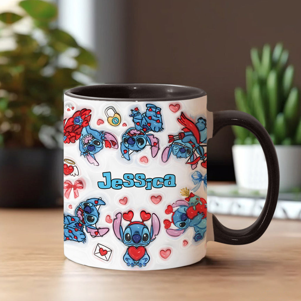 Happy Valentine - Personalized Ohana Accent Mug