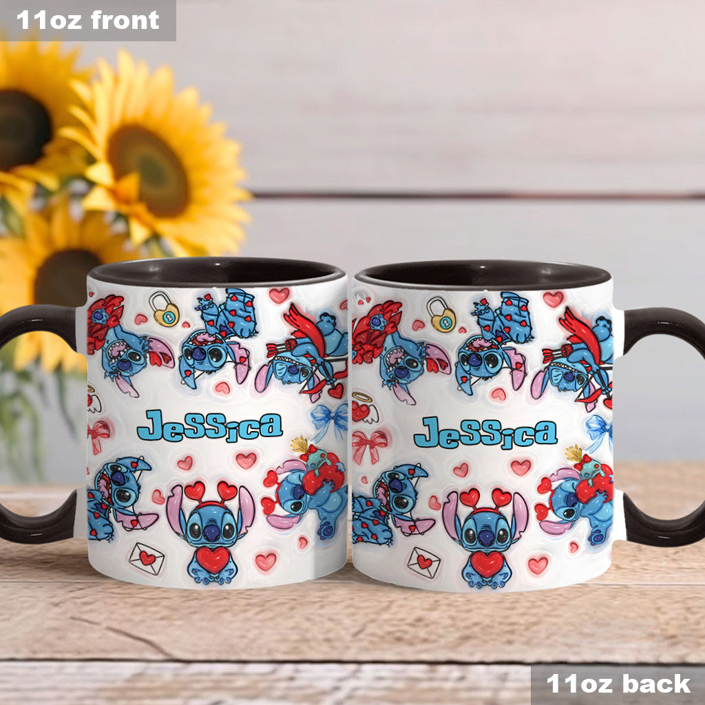 Happy Valentine - Personalized Ohana Accent Mug