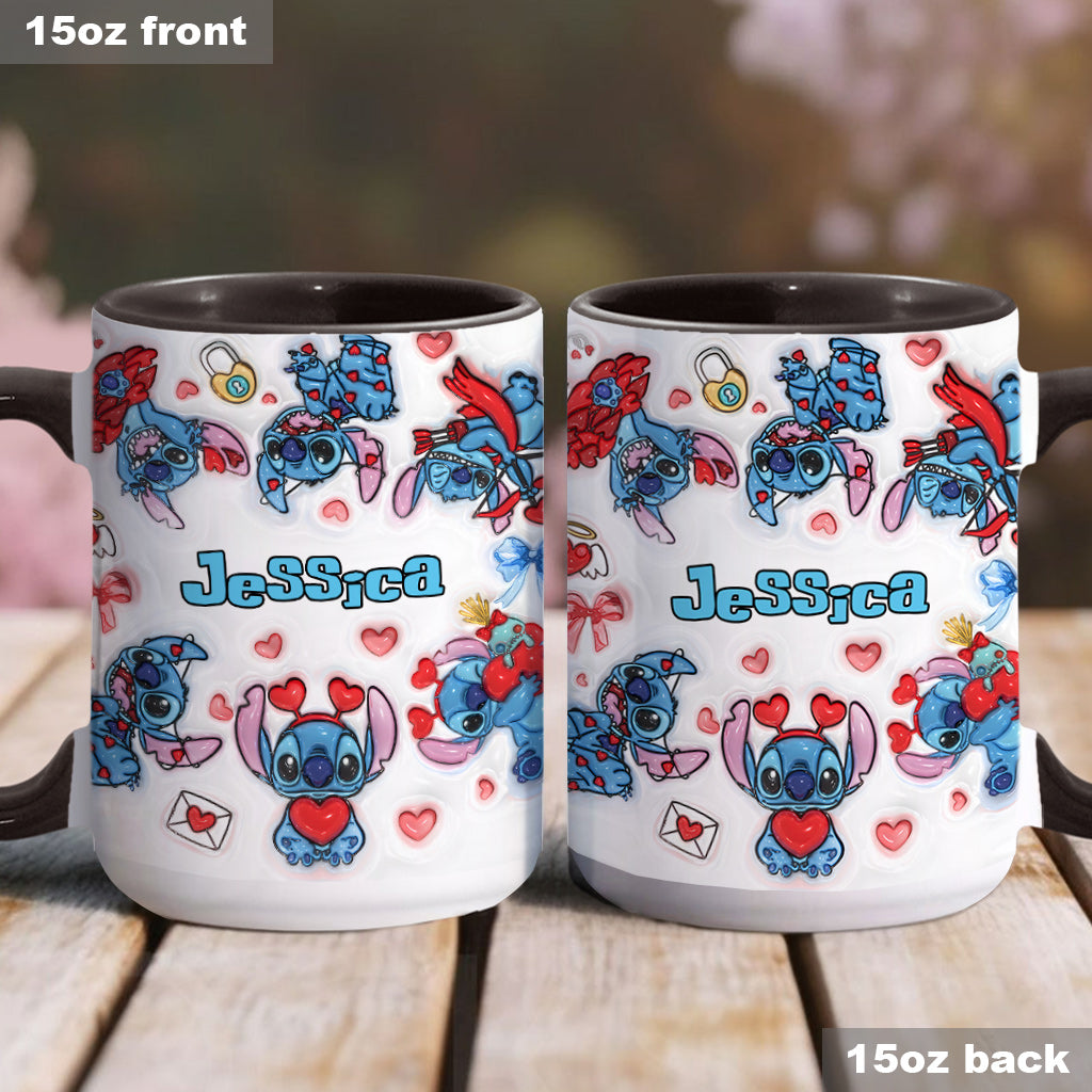 Happy Valentine - Personalized Ohana Accent Mug