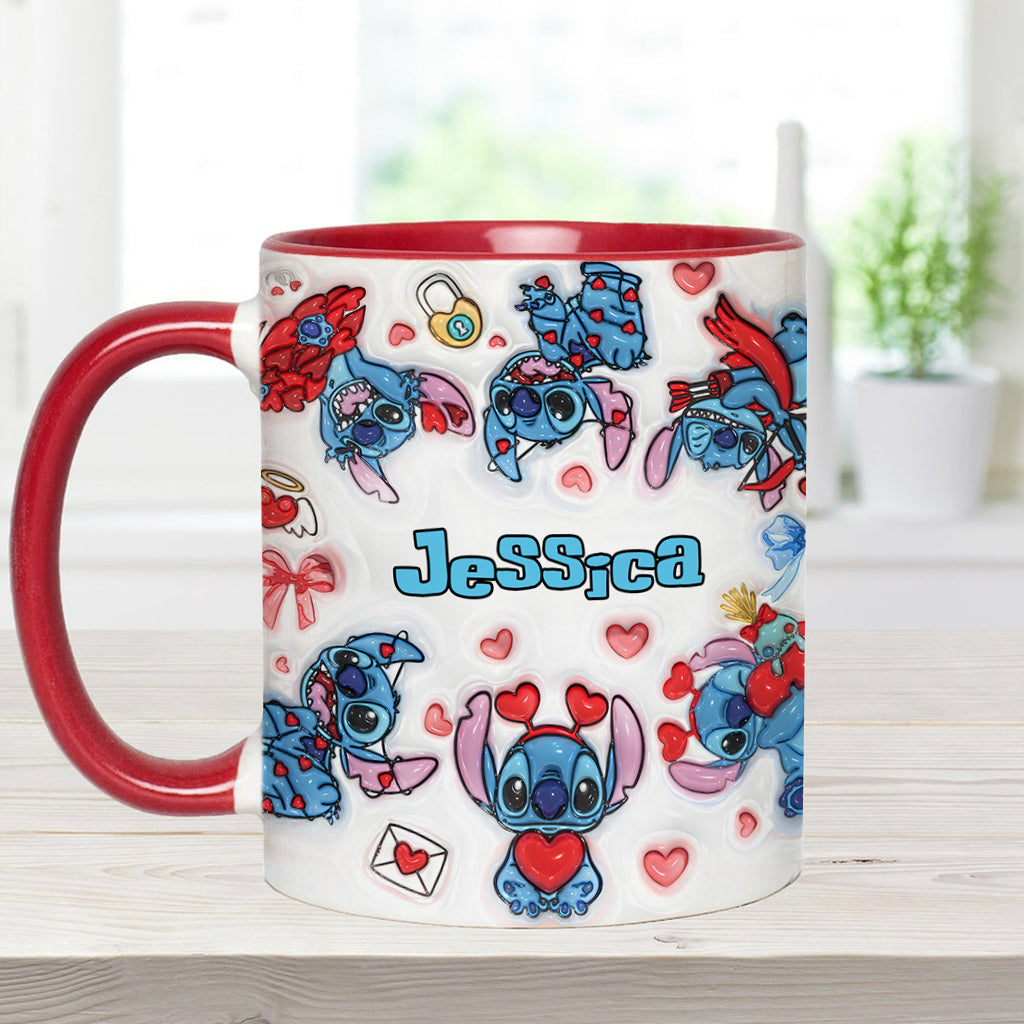 Happy Valentine - Personalized Ohana Accent Mug