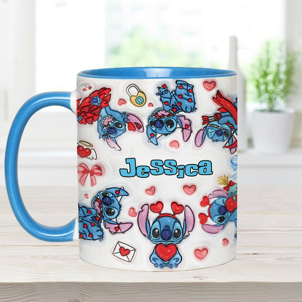 Happy Valentine - Personalized Ohana Accent Mug