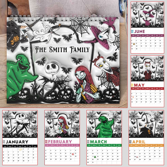 Nightmare Family - Personalized Nightmare Wall Calendar & Desk Calendar