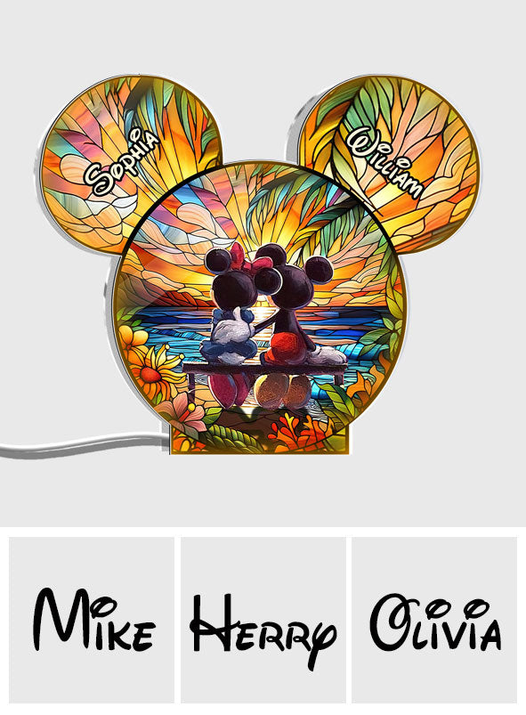 Romantic Love - Personalized Mouse Shaped Light Box