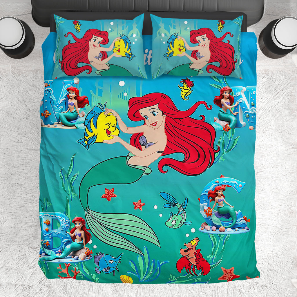 Grandma's Little Mermaids - Personalized Mouse Bedding Set