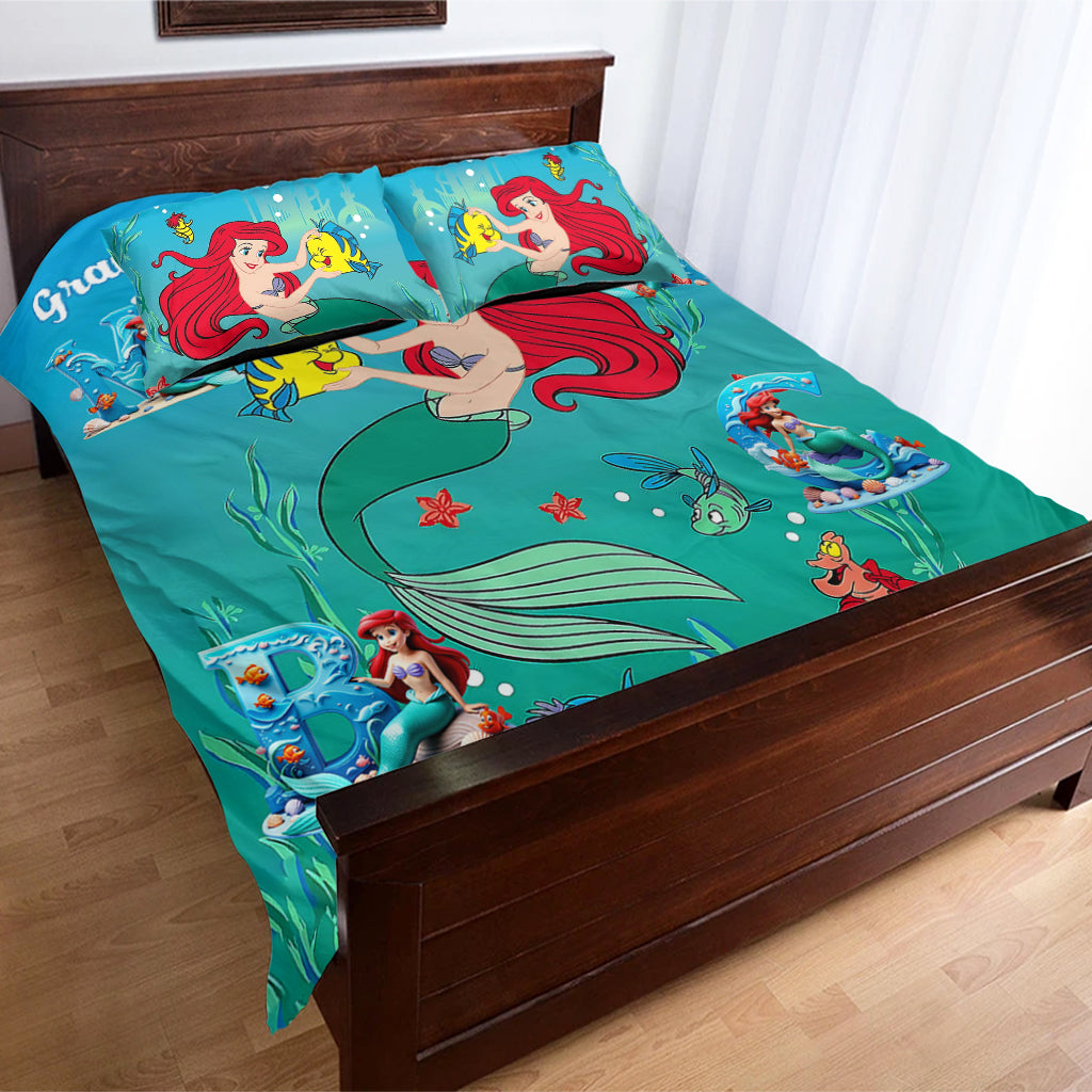 Grandma's Little Mermaids - Personalized Mouse Bedding Set