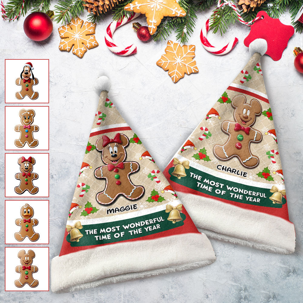 The Most Wonderful Time Of The Year - Personalized Mouse Santa Claus Hat