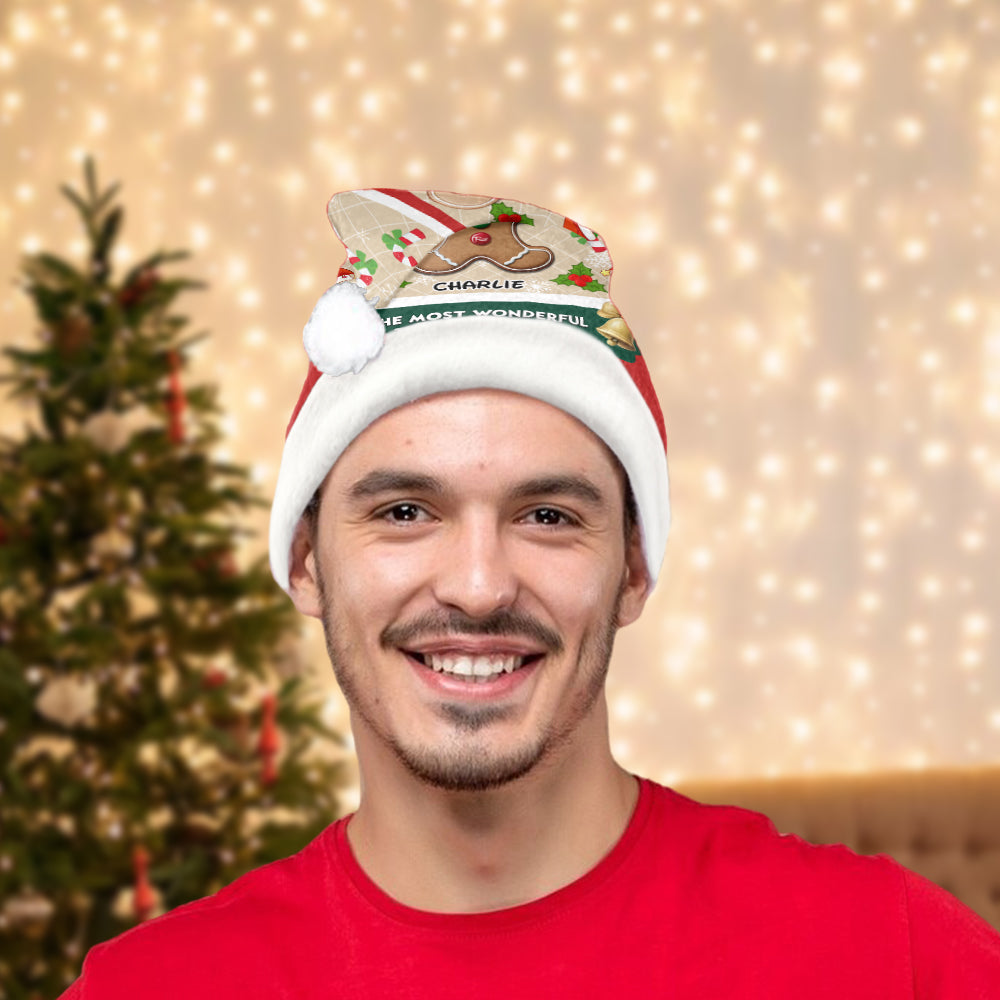 The Most Wonderful Time Of The Year - Personalized Mouse Santa Claus Hat