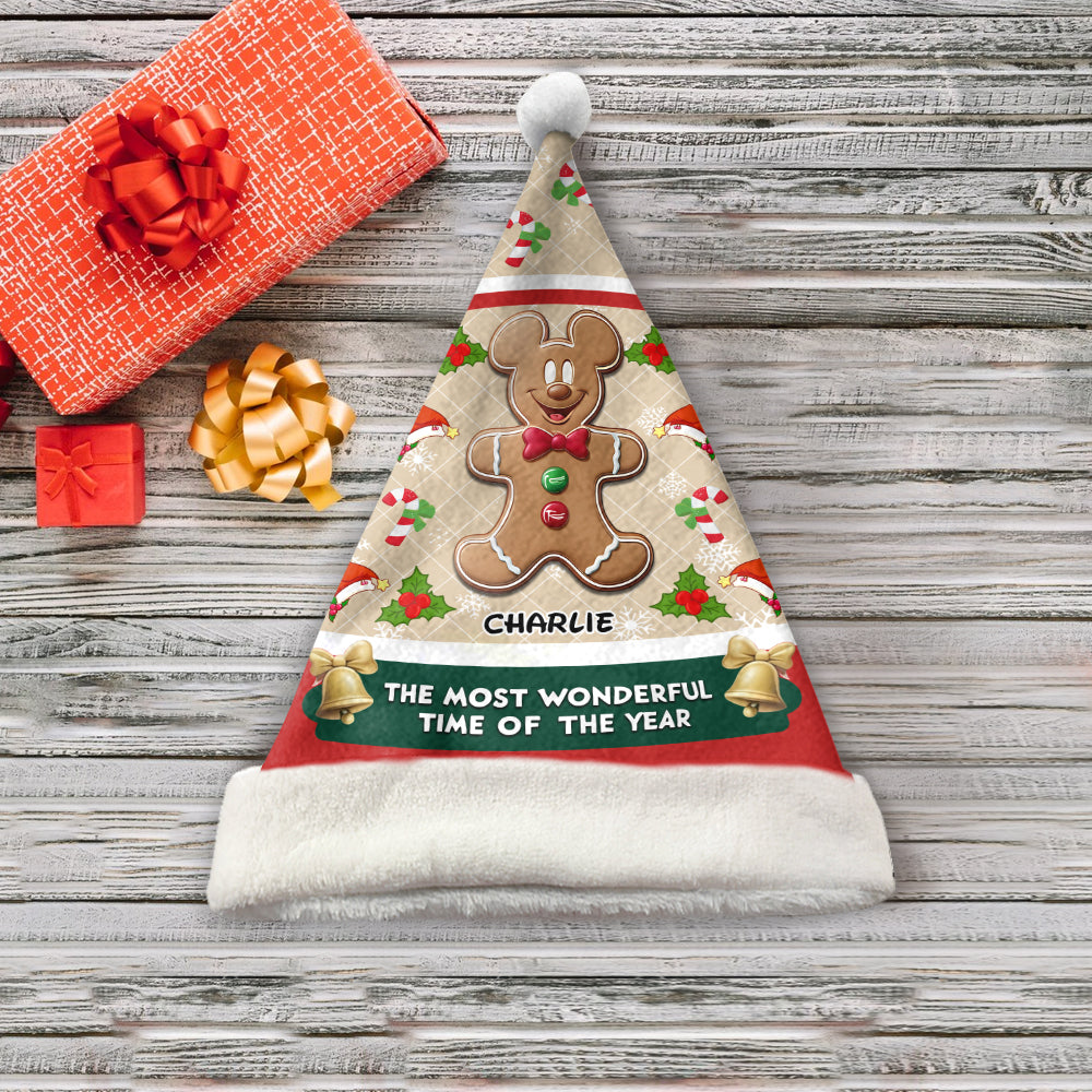 The Most Wonderful Time Of The Year - Personalized Mouse Santa Claus Hat