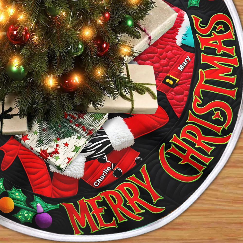 Nightmare Christmas Couple - Personalized Nightmare Tree Skirt