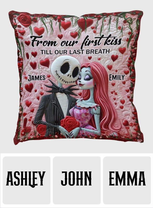 From Our First Kiss - Personalized Nightmare Throw Pillow