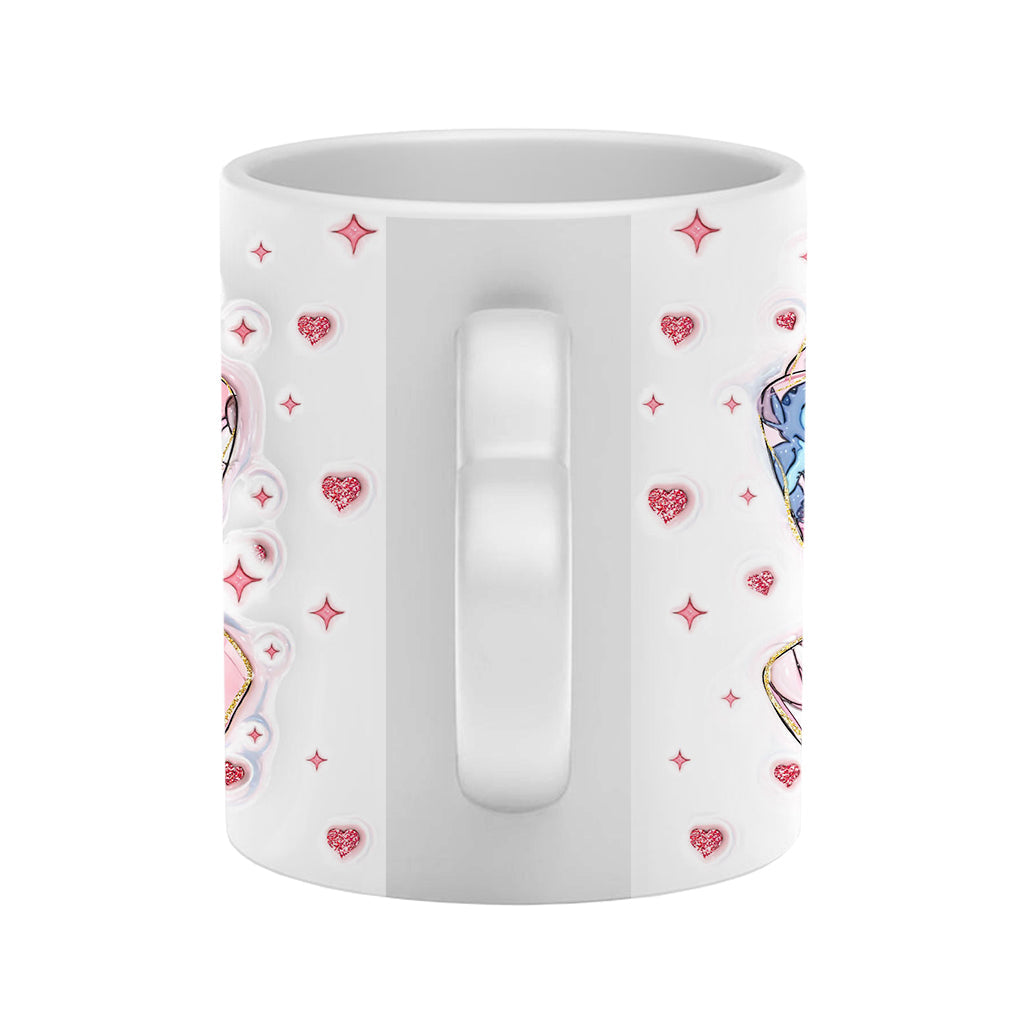 Ohana Means Family - Personalized Ohana Heart Handle Mug