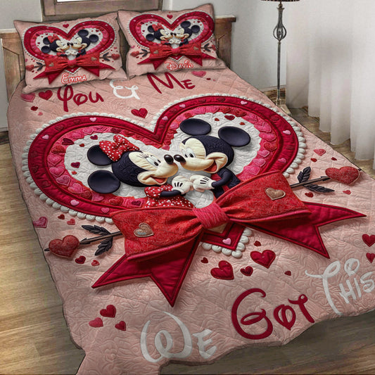 You & Me We Got This - Personalized Mouse Quilt Set