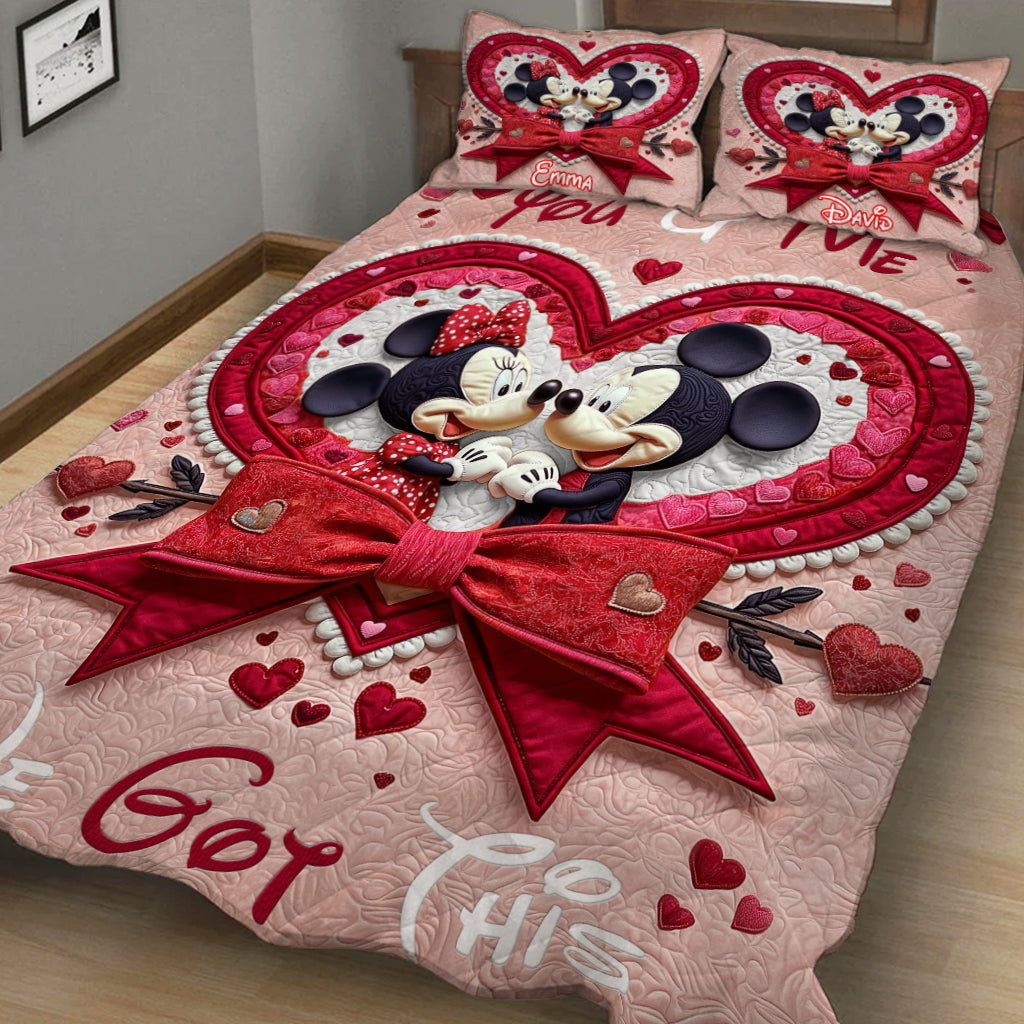 You & Me We Got This - Personalized Mouse Quilt Set