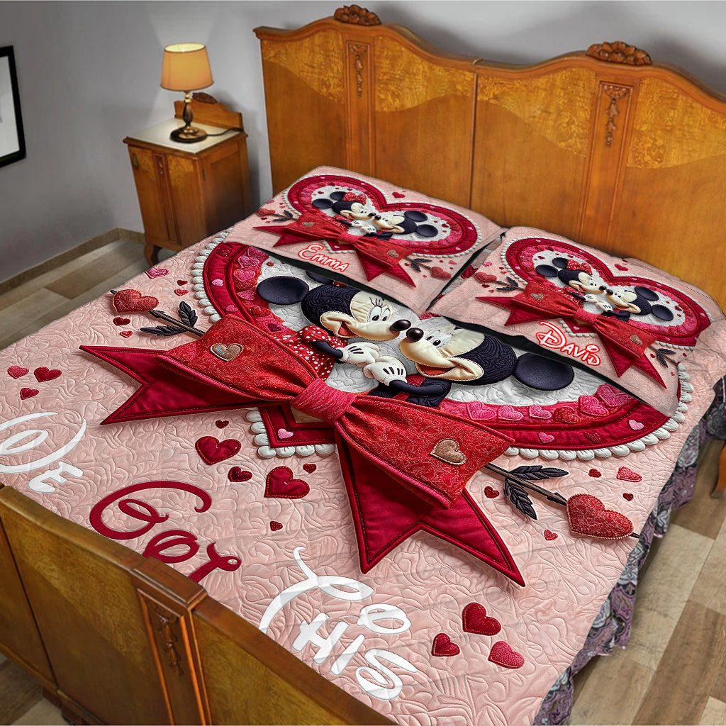 You & Me We Got This - Personalized Mouse Quilt Set