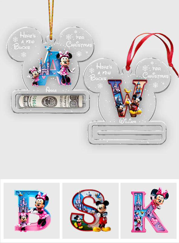 Few Bucks For Christmas - Personalized Mouse Transparent Ornament