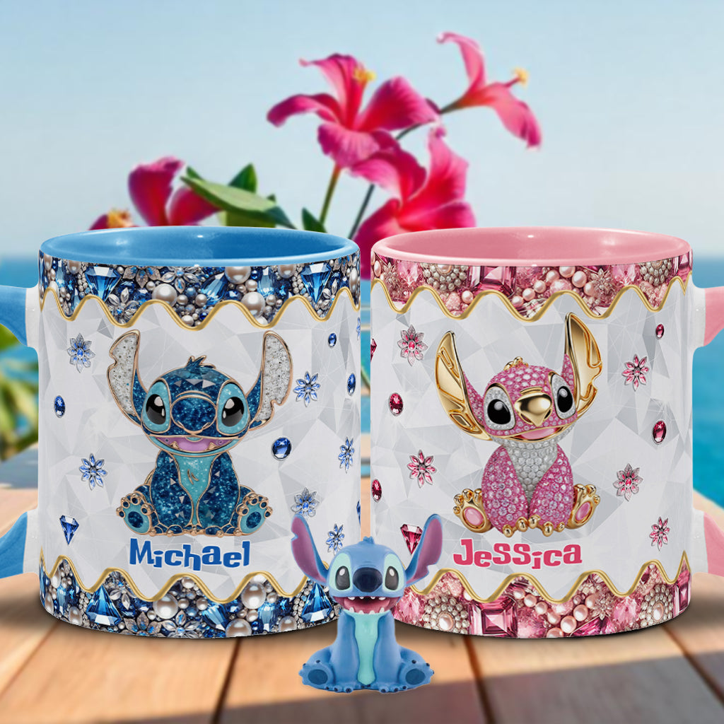 Blue Ohana - Personalized Ohana Accent Mug
