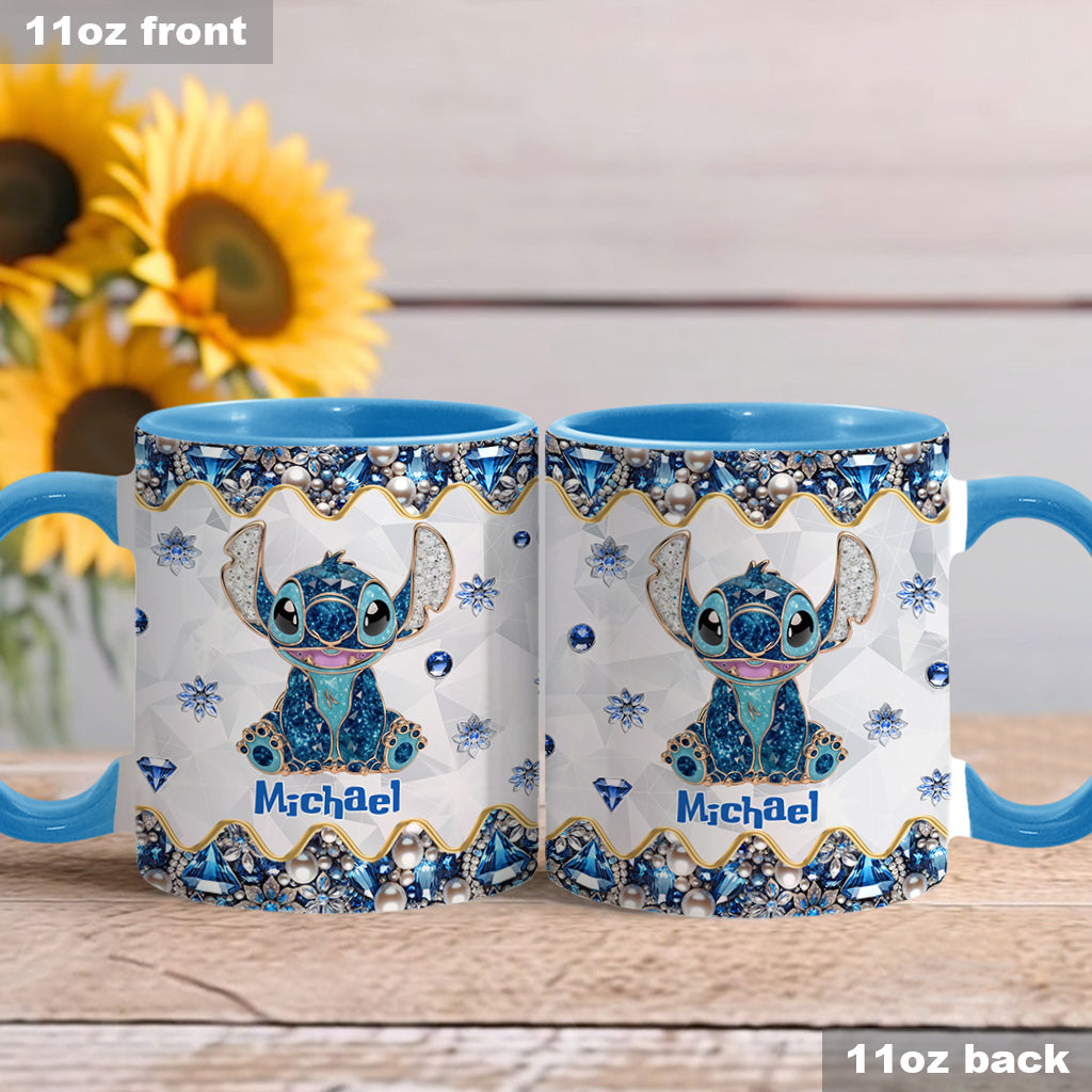 Blue Ohana - Personalized Ohana Accent Mug