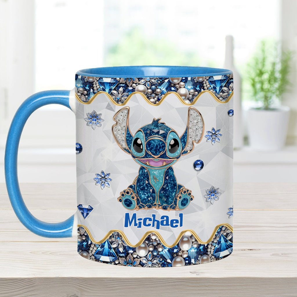 Blue Ohana - Personalized Ohana Accent Mug