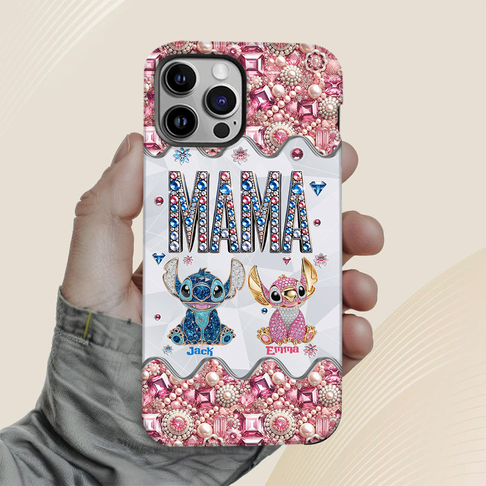 Mama Stitch - Personalized Ohana Full Print Phone Case