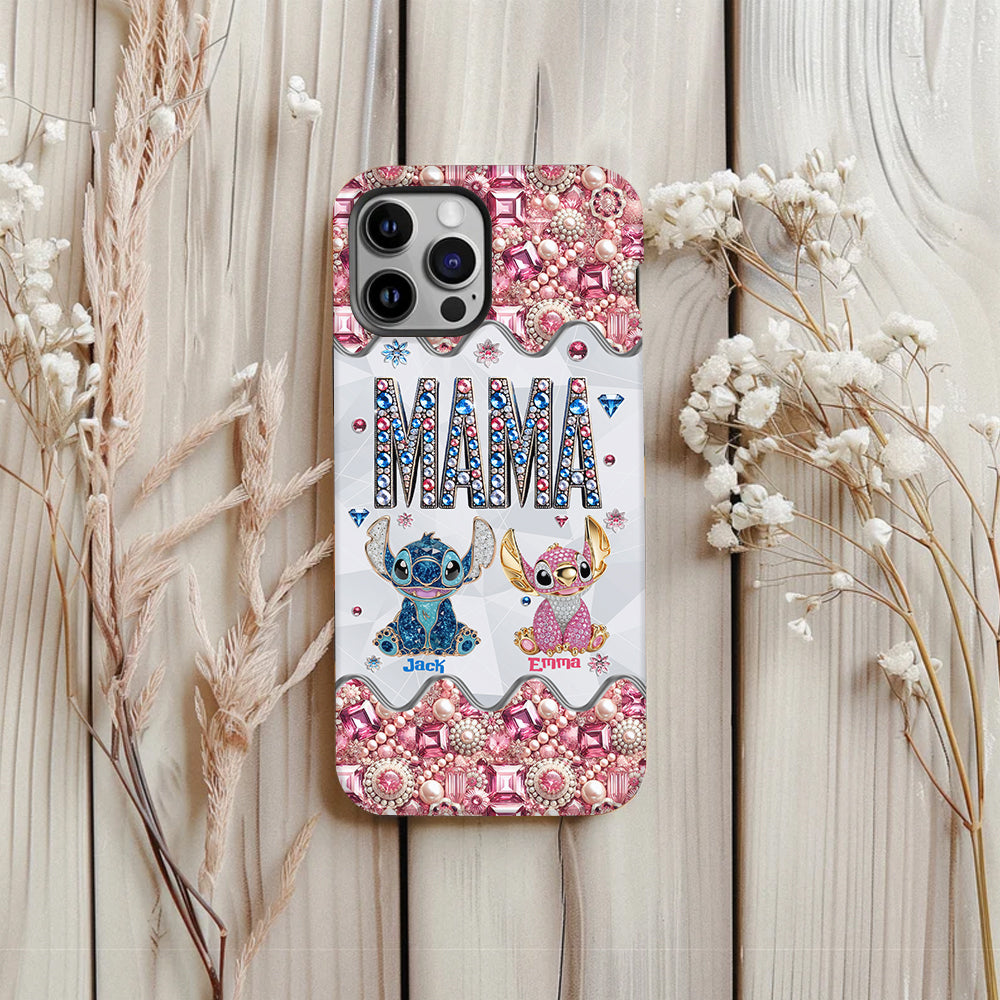 Mama Stitch - Personalized Ohana Full Print Phone Case