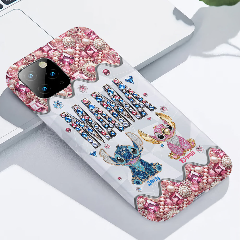 Mama Stitch - Personalized Ohana Full Print Phone Case