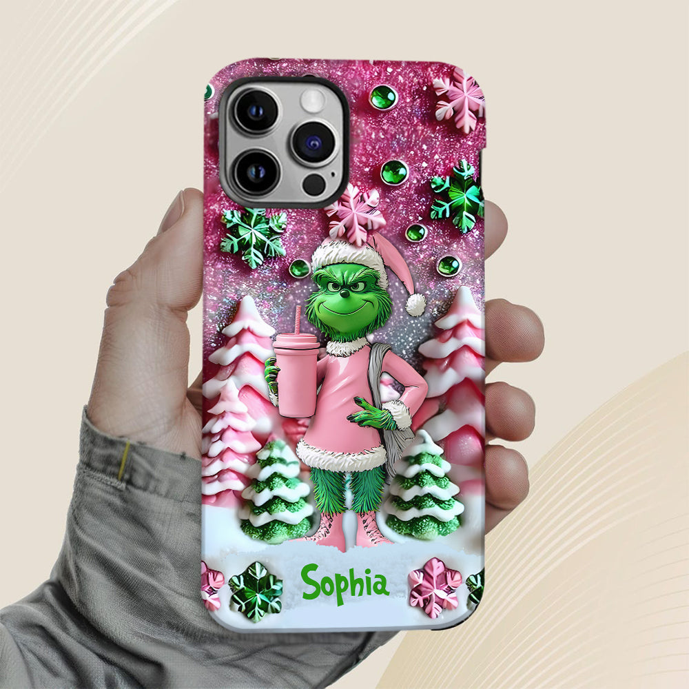 Merry Grinchmas - Personalized Stole Christmas Full Print Phone Case