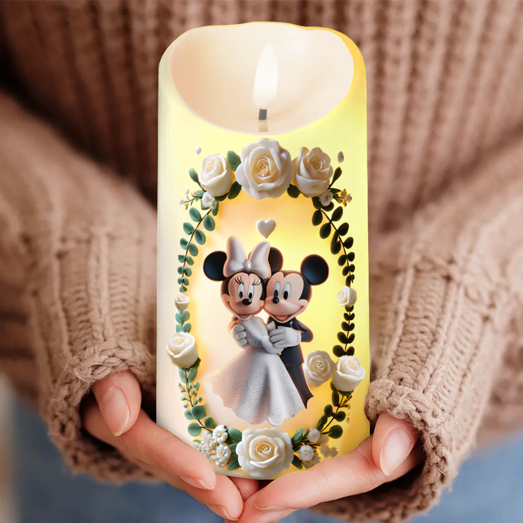 As This Candle Glows, So Does Our Love, Now And Forever - Personalized Couple Flameless Candle