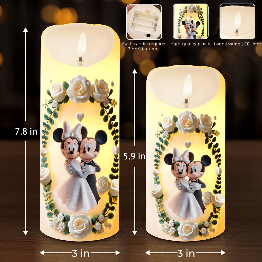 As This Candle Glows, So Does Our Love, Now And Forever - Personalized Couple Flameless Candle