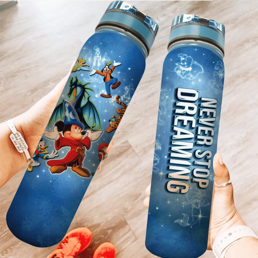 Never Stop Dreaming Mouse Water Tracker Bottle 0823