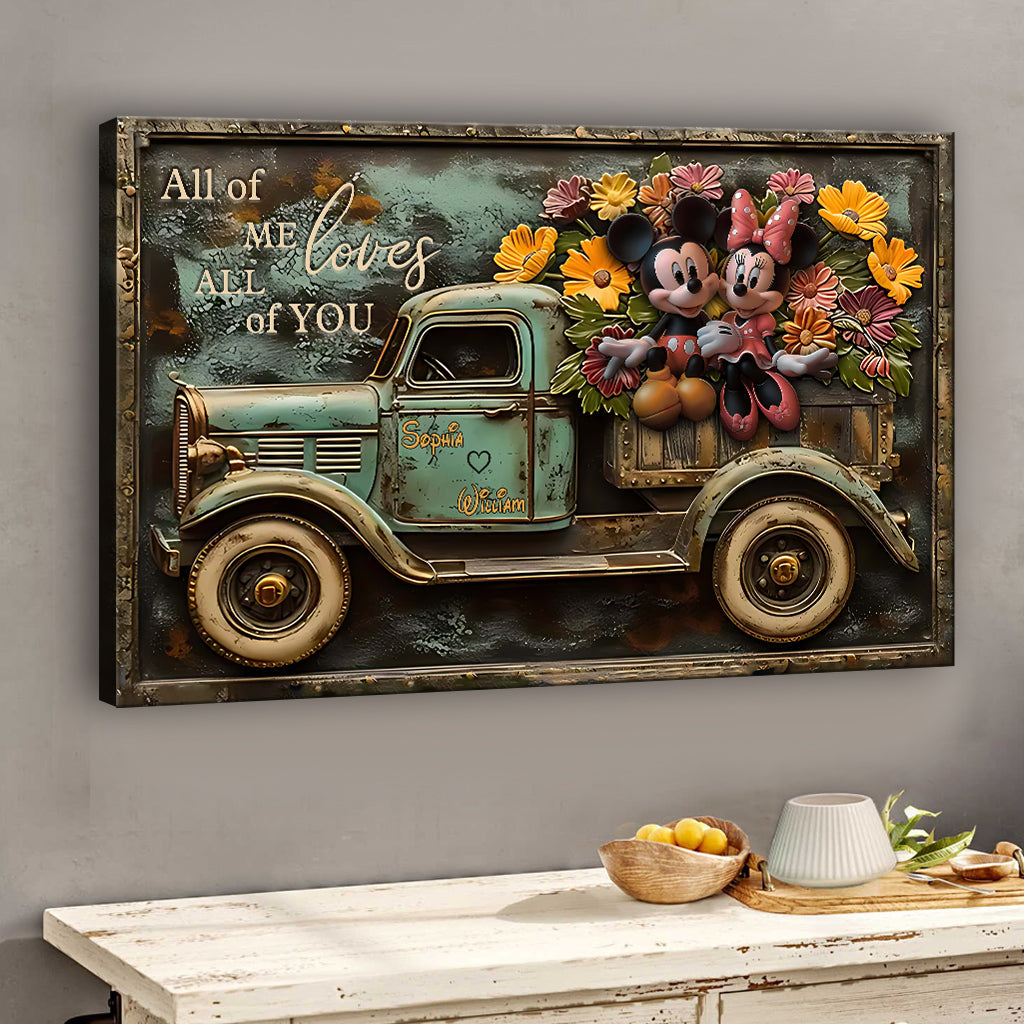 God Blessed The Broken Road That Led Me Straight To You - Personalized Mouse Canvas And Poster