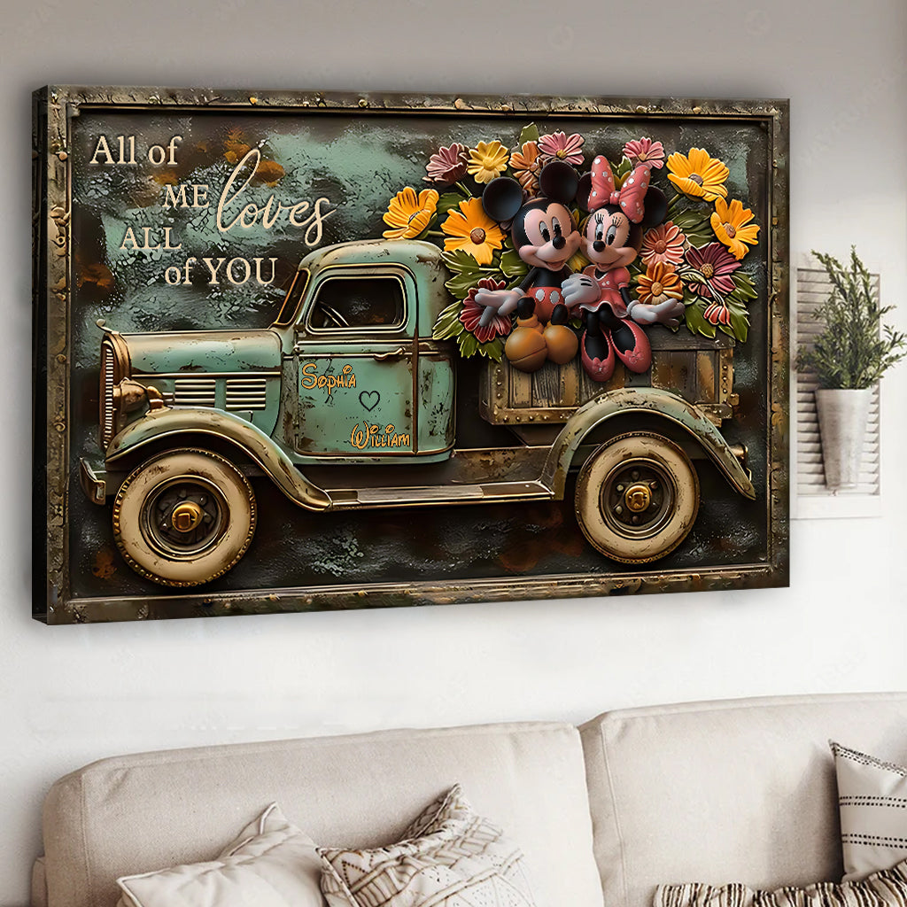 God Blessed The Broken Road That Led Me Straight To You - Personalized Mouse Canvas And Poster