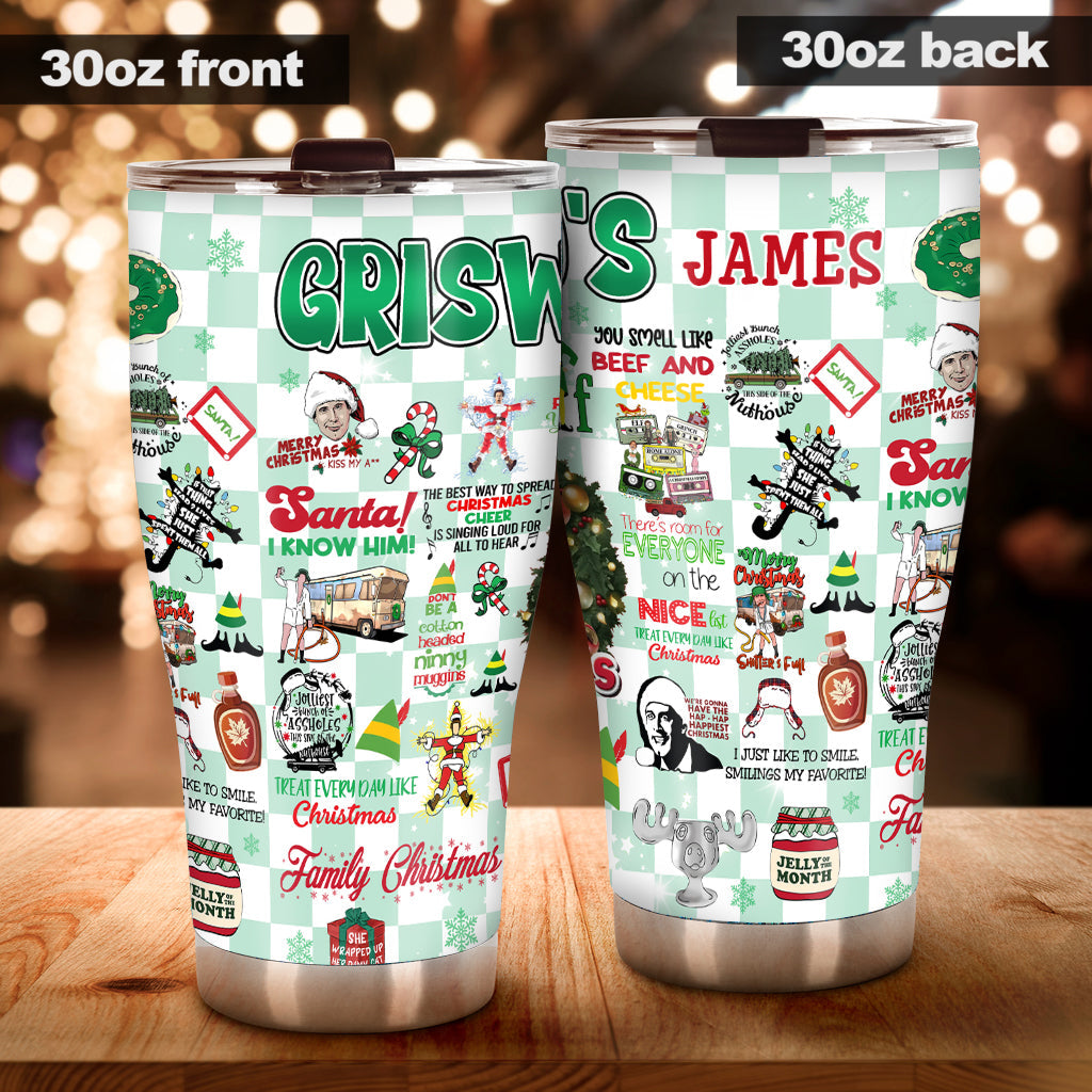 Christmas Movie Watching - Personalized Tumbler