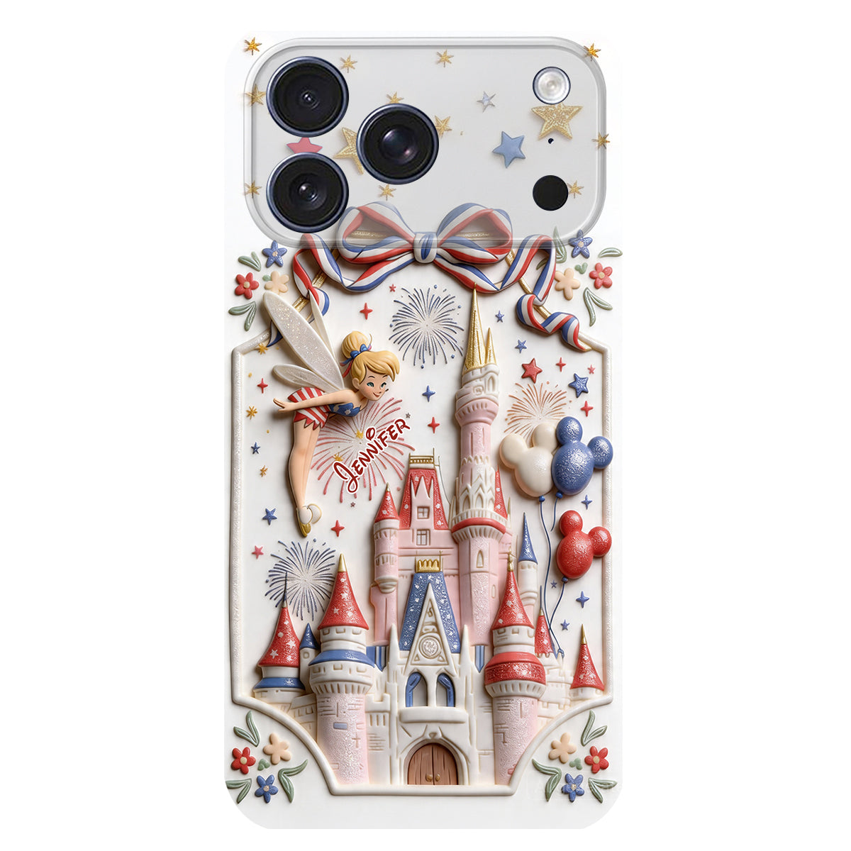 USA 250th Anniversary - Personalized Dream Trip 3D Embossed Leather Phone Case