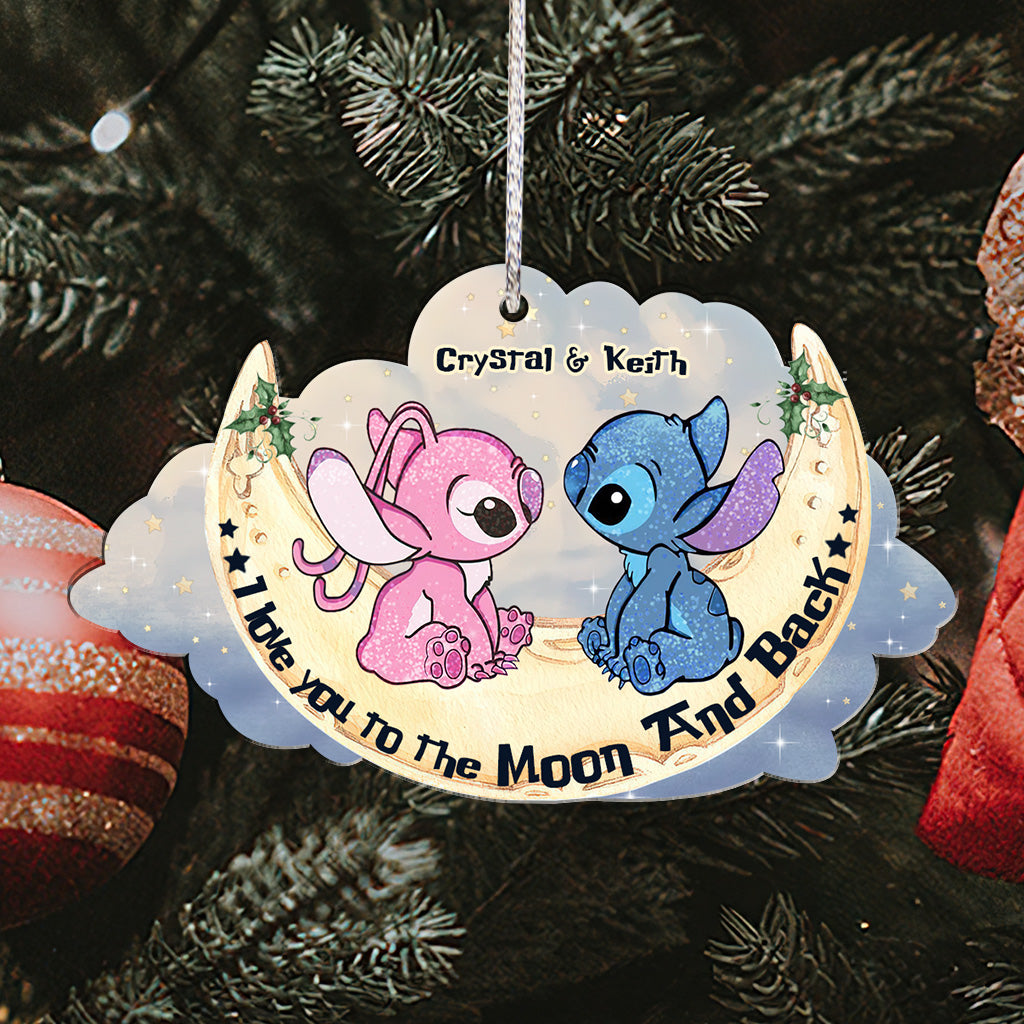 I Love You To The Moon And Back - Personalized Ohana Ornament