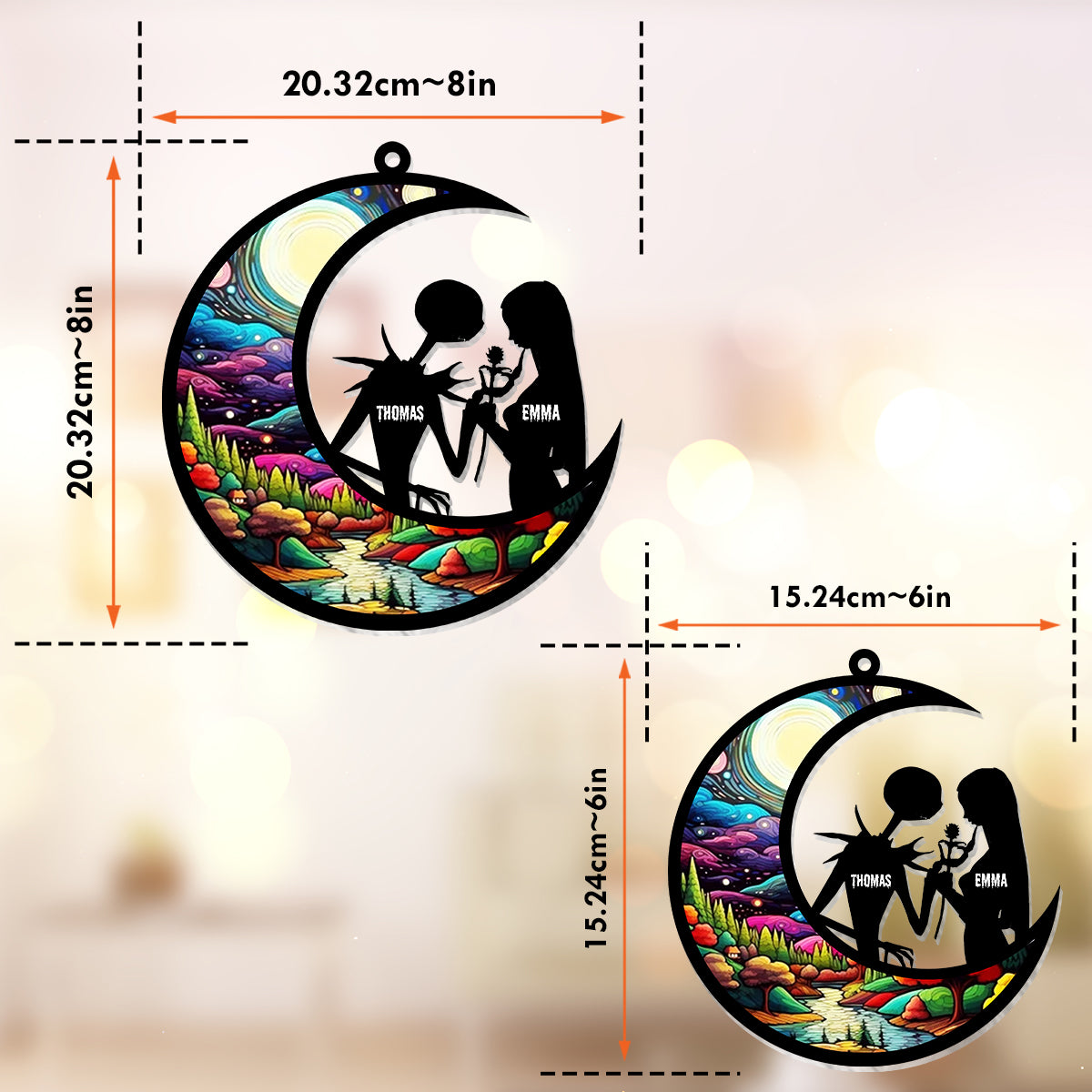 Together Forever - Personalized Nightmare Window Hanging Suncatcher Ornament