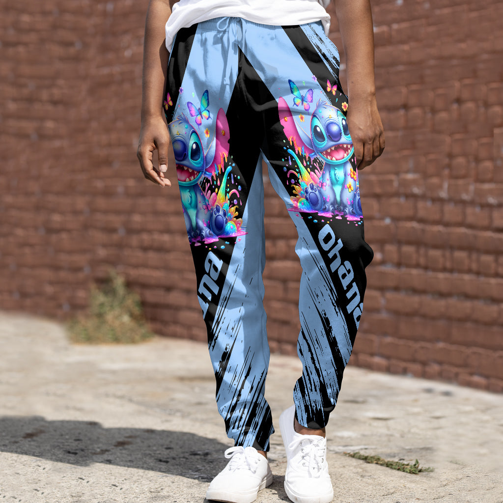 Ohana Colorful Butterfly - Personalized Ohana Hoodie and Sweatpants
