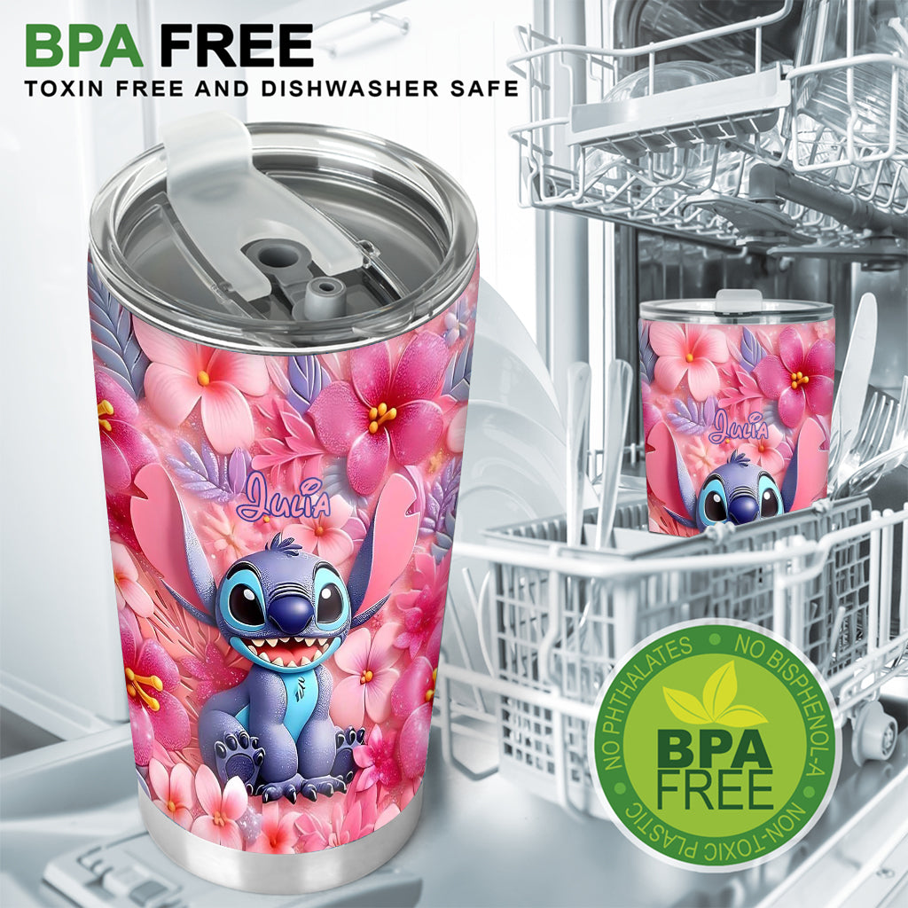 Floral Ohana - Personalized Ohana Tumbler