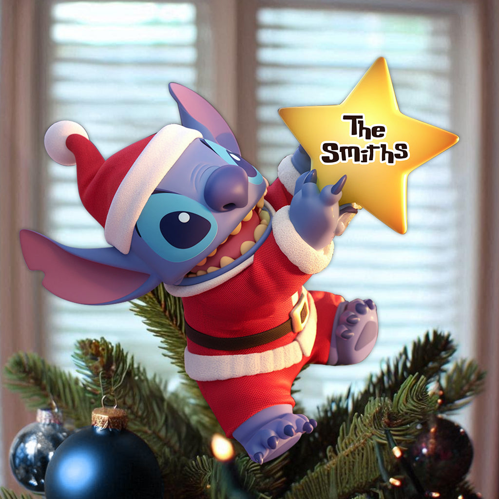 Merry Stitchmas - Personalized Ohana Tree Topper