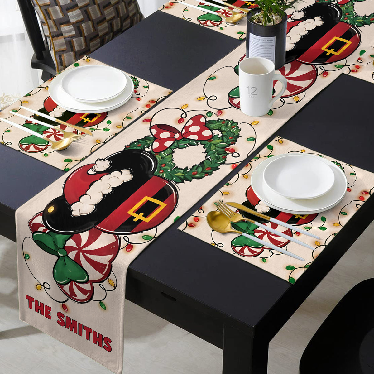 Magical Xmas - Personalized Mouse Table Runner & Placemat