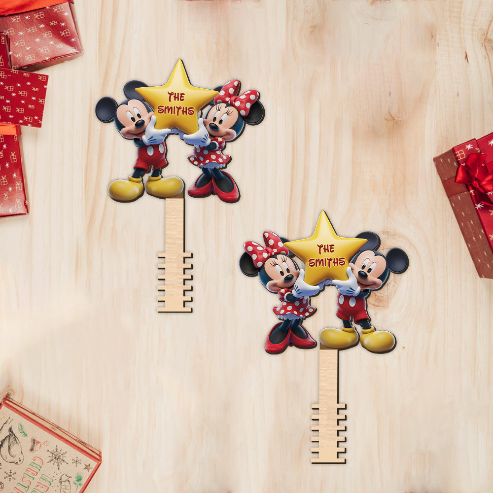 Cute Mouse Magical Christmas - Personalized Mouse Tree Topper