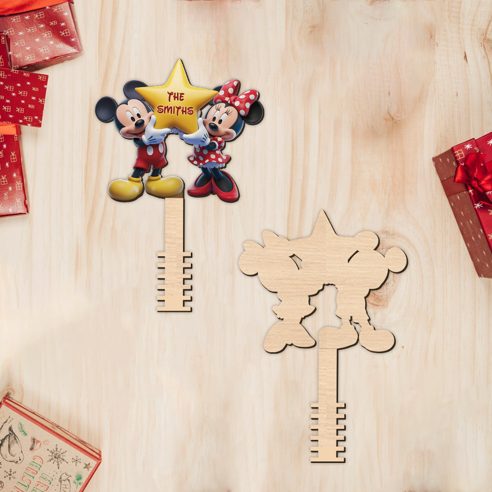 Cute Mouse Magical Christmas - Personalized Mouse Tree Topper