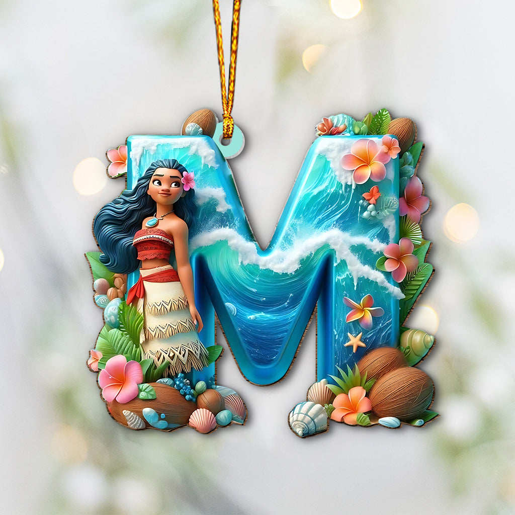 Beautiful Alphabet Letter - Personalized Mouse Ornament