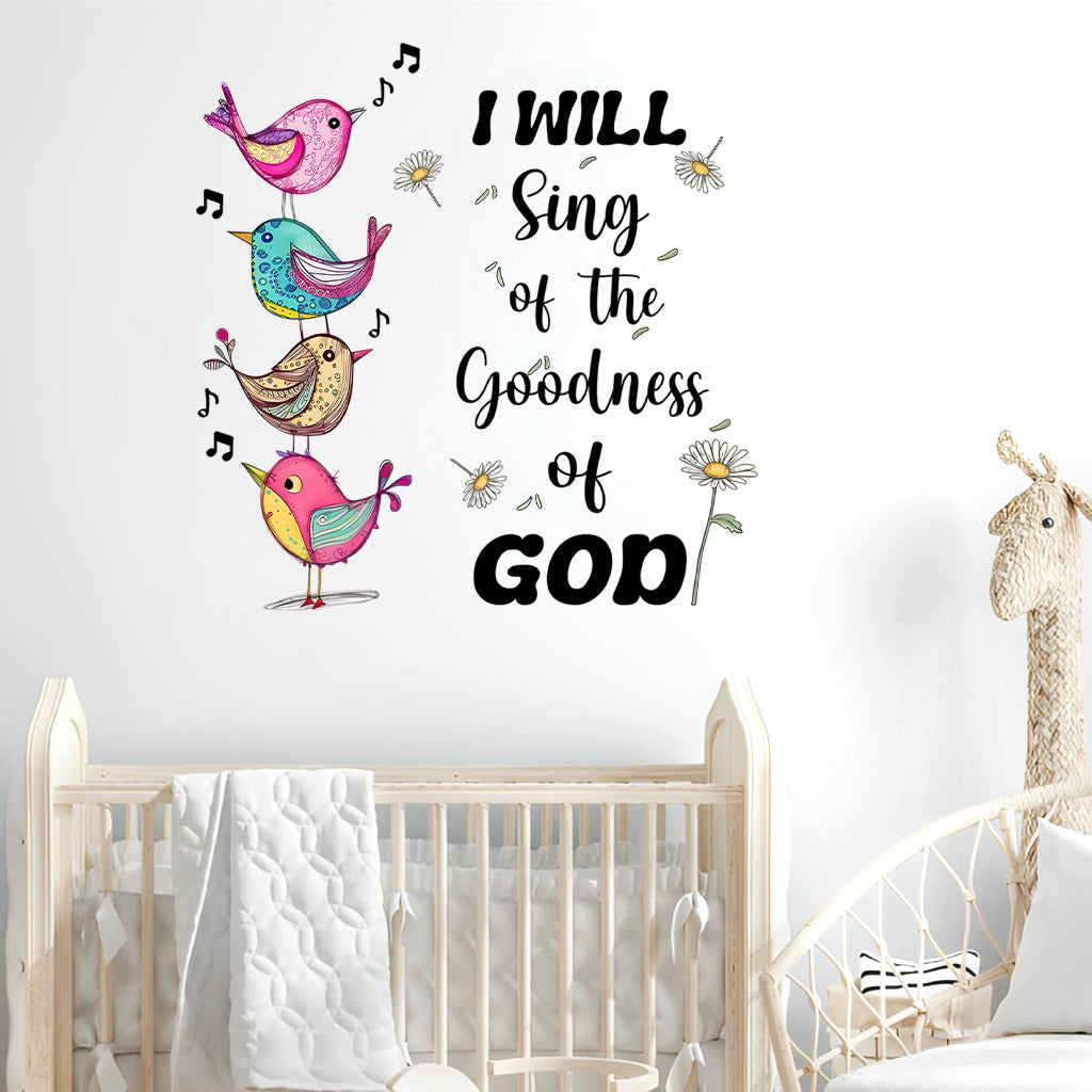 I Will Sing - Personalized Christian Wall Decal