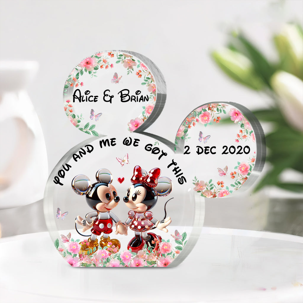 You & Me We Got This - Personalized Mouse Custom Shaped Acrylic Plaque