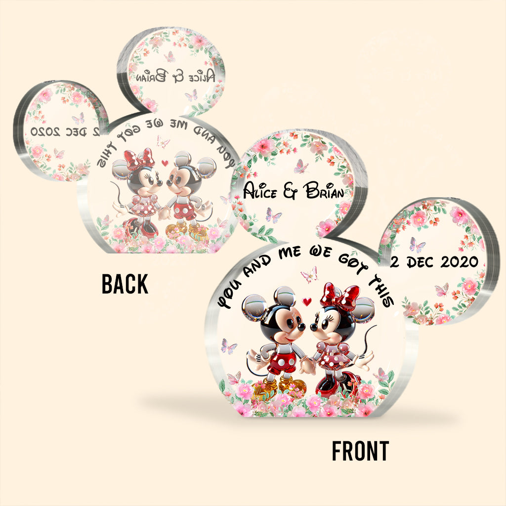 You & Me We Got This - Personalized Mouse Custom Shaped Acrylic Plaque