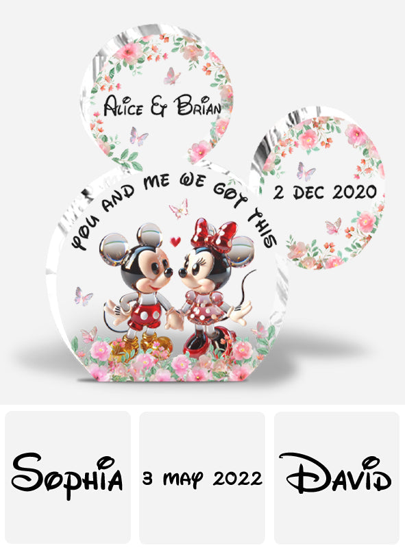 You & Me We Got This - Personalized Mouse Custom Shaped Acrylic Plaque