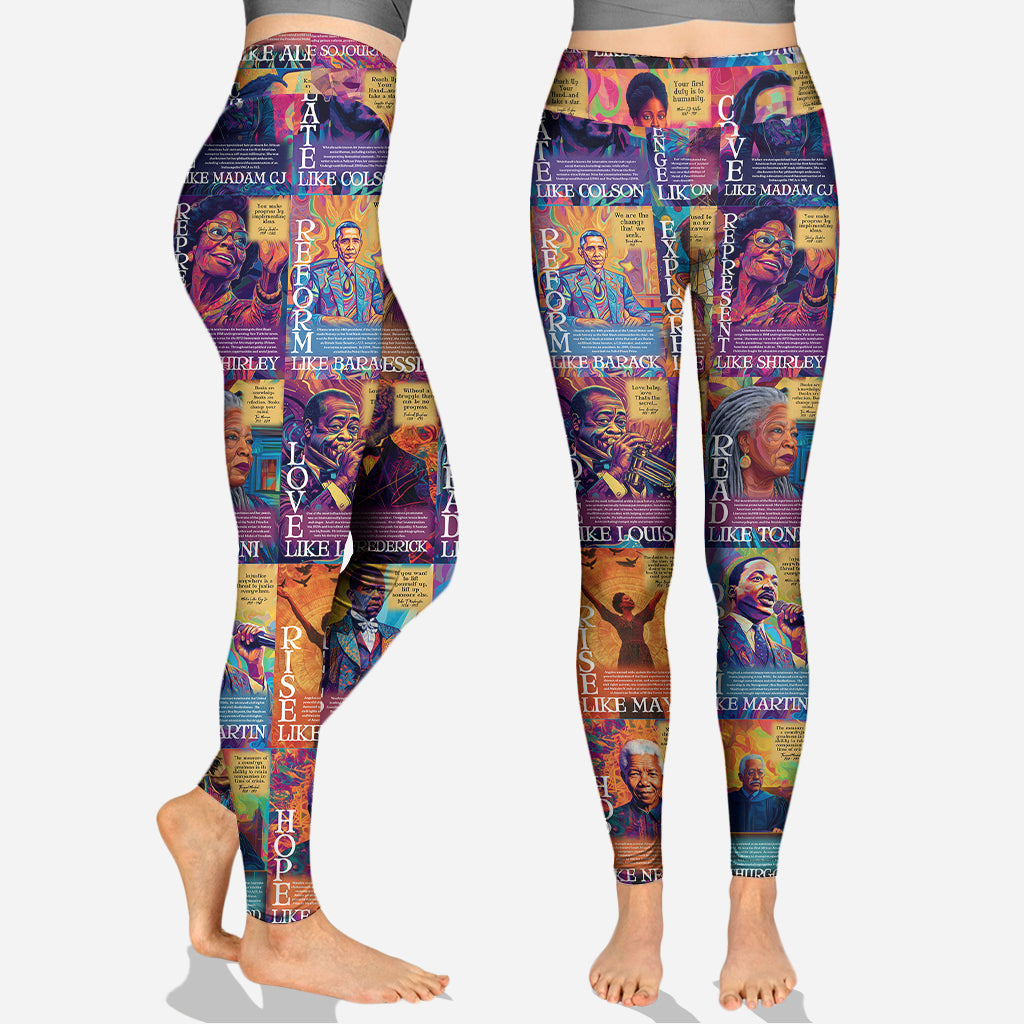 Rise Like Martin Dream Like Maya - Personalized African American Hoodie and Leggings