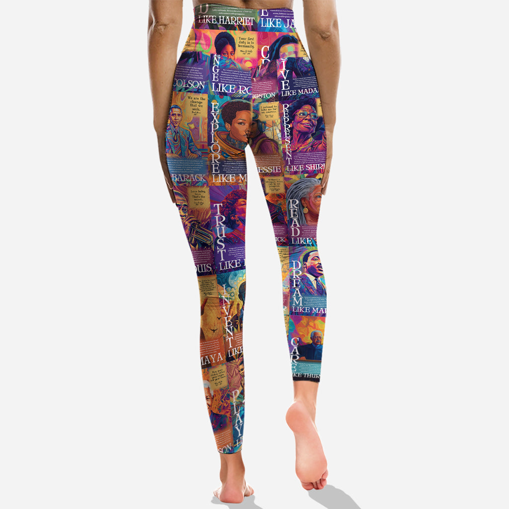 Rise Like Martin Dream Like Maya - Personalized African American Hoodie and Leggings